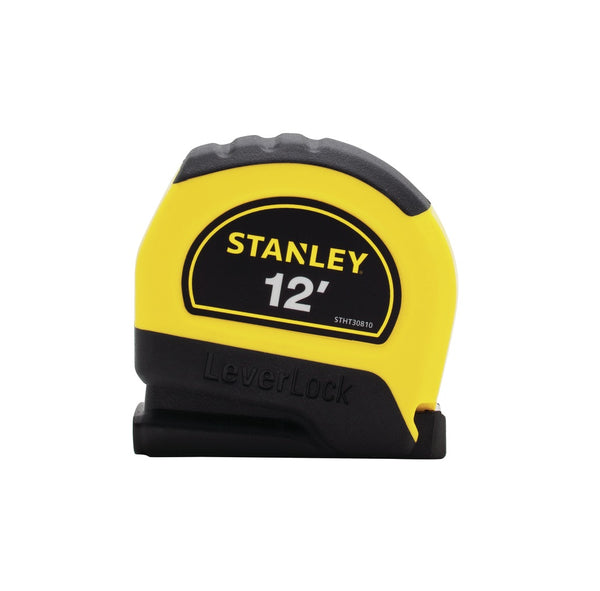 Stanley STHT30810 LeverLock Tape Measure, Black/Yellow, 12 Ft Toolbox