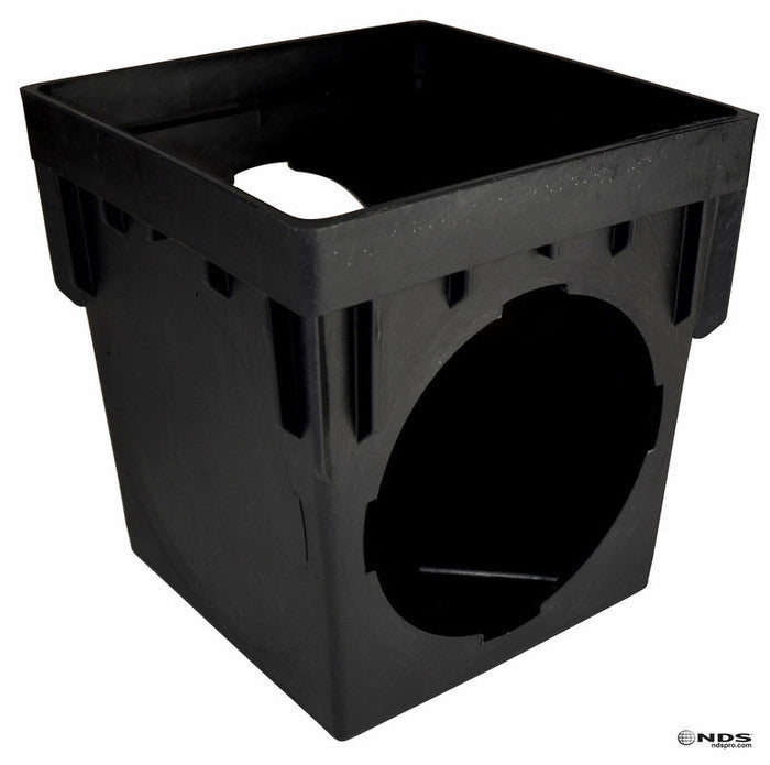 NDS 1200 Double Catch Basin with 2 Openings, 12", Black