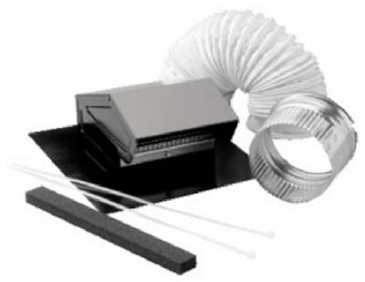 Broan RVK1A Roof Vent Kit, 8' of 4" Flexible Aluminum Duct