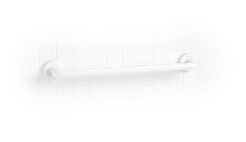 Homz® 22840202.24 Plastic Towel Bar, White, 24"