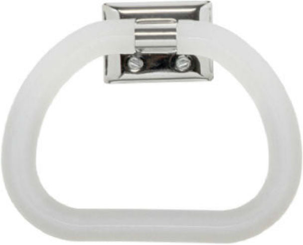 Decko 38230 Plastic Towel Ring w/ Mounting Hardware, Chrome Finish, Steel