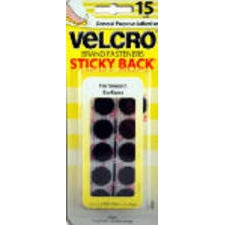 STICKY BACK COIN BLACK 5/8"