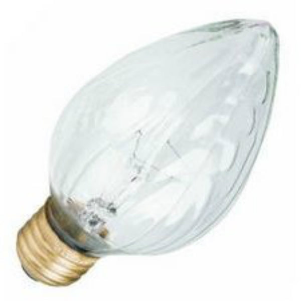 GE 44540 Saf-T-Gard® Teflon® Coated Flame Tip F20 Postlight Bulb, Clear, 100W