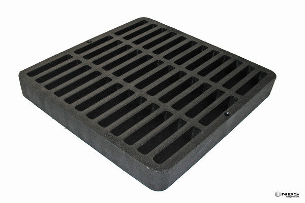 NDS 980 Structural Foam Polyolefin Square Grate w/UV Inhibitors, 9" x 9", Black