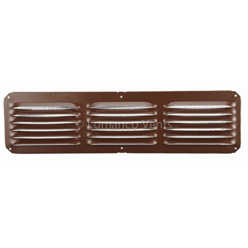 Lomanco® C416BR C-Series Under Eave Cornice Vent, 4" x 16", Brown