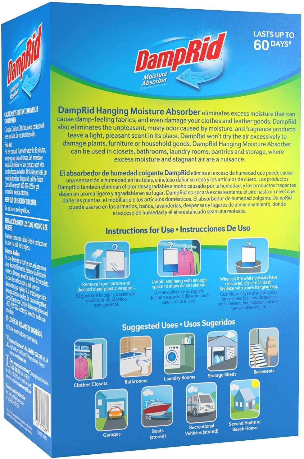 Damp Rid FG83K Hanging Moisture Absorber, Fresh Scent, 14 Oz, 3-Pack