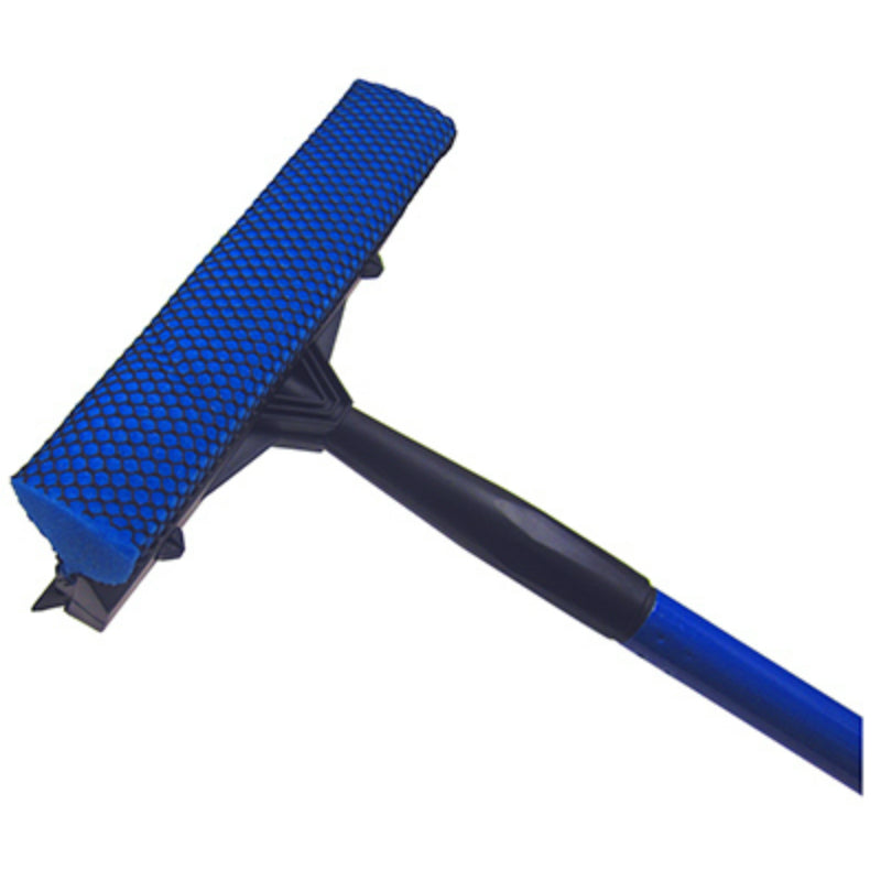 Ettore® 59084 Telescopic Auto Squeegee w/ 10" Scrubber Head, Extend 4'-7'