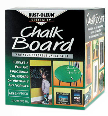 Rust-Oleum 206438 Brush-On Chalkboard Paint, Green, 1 qt