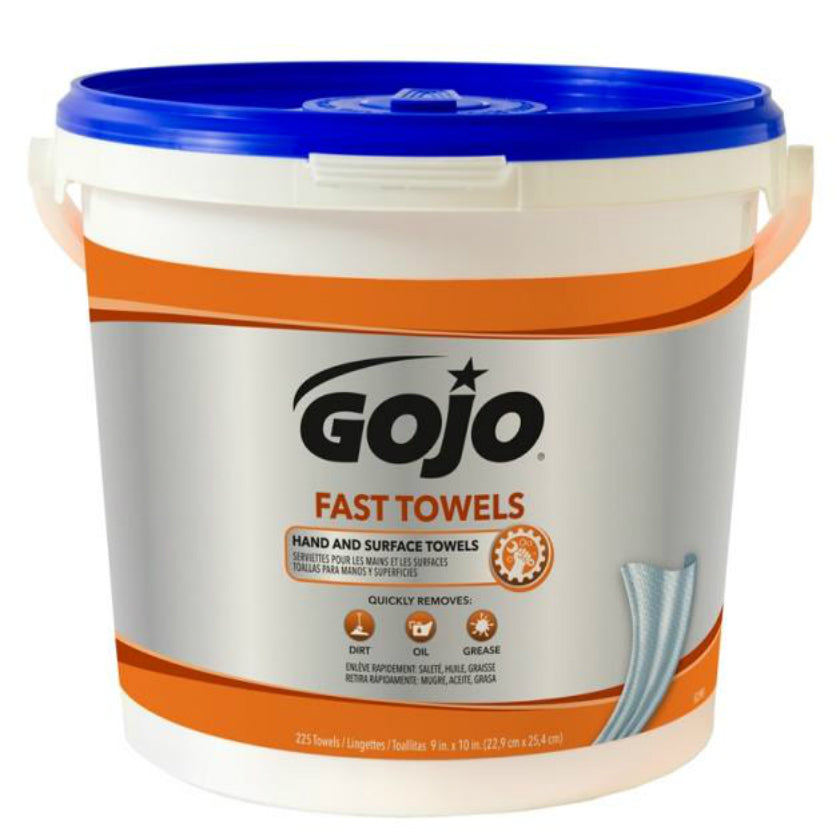 Gojo 6299-02 Disposable Multi-Purpose Hand/Surface Cleaning Fast Towel, 225-Ct