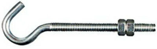 Stainless Steel Screw Hooks Machine Thread with Nut available at
