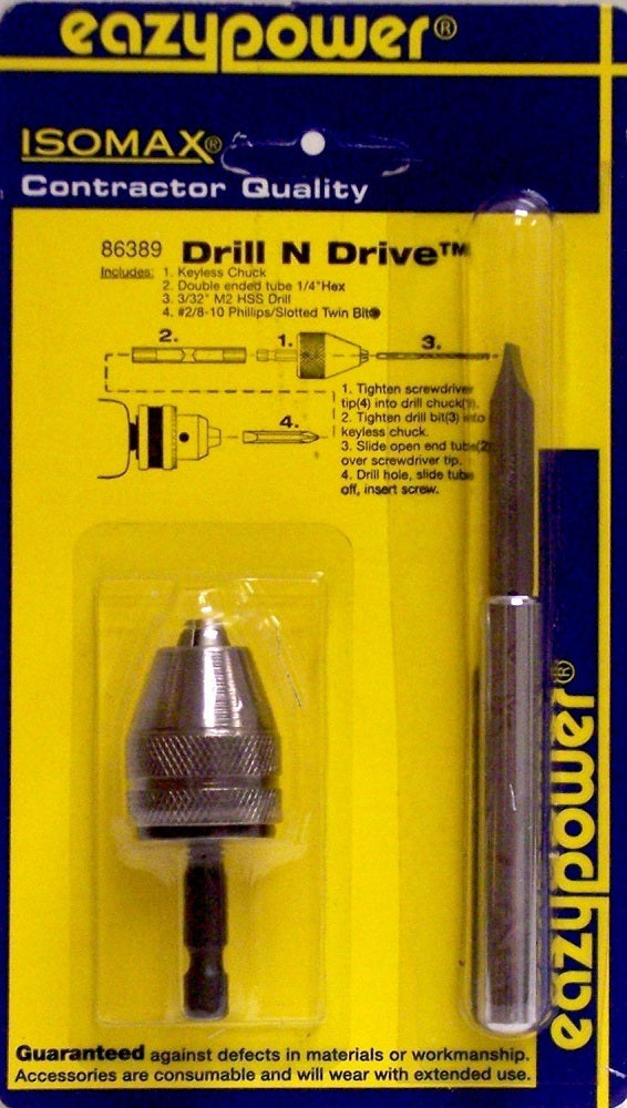 Eazypower® 86389 Drill N' Drill Speed Kit, 1/4", 4-Piece