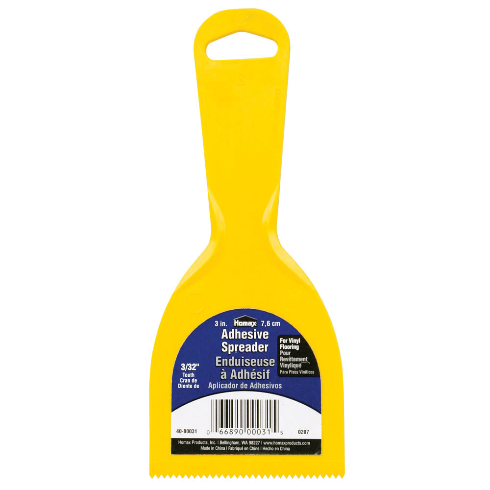 Homax® 40-00031 Vinyl Flooring Adhesive Spreader, 3"