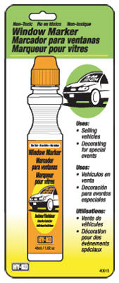 Hy-Ko 40615 Non-Toxic Removable Window Marker, Orange