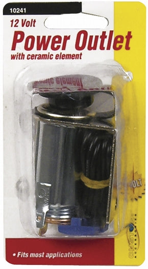 Custom Accessories 10241 Auxiliary Power Outlet with Ceramic Element, 12V