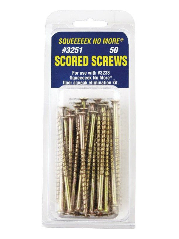 Squeeeeek No More® 3251 Replacement Scored Screws for Use With #3233, 50-Count