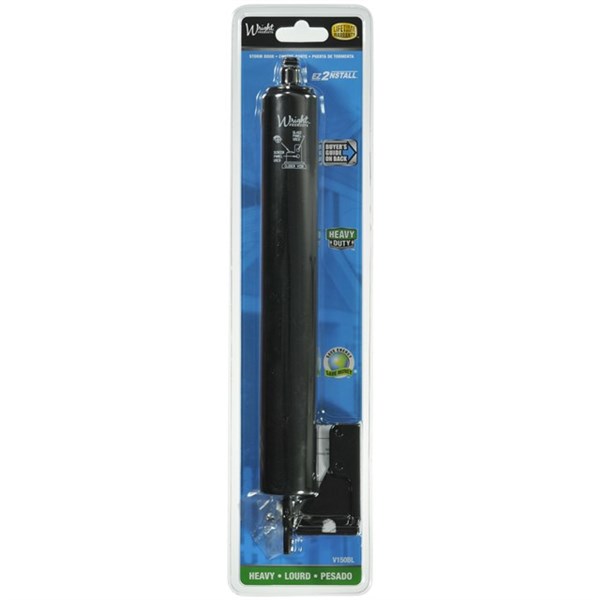 Wright Products V150BL Heavy Duty Pneumatic Storm & Screen Door Closer, Black