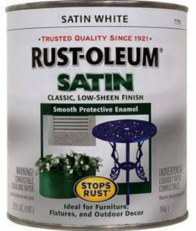 Rust-Oleum® 7791-502 Stops Rust® Satin Enamel Brush On Paint, 1 Qt, White