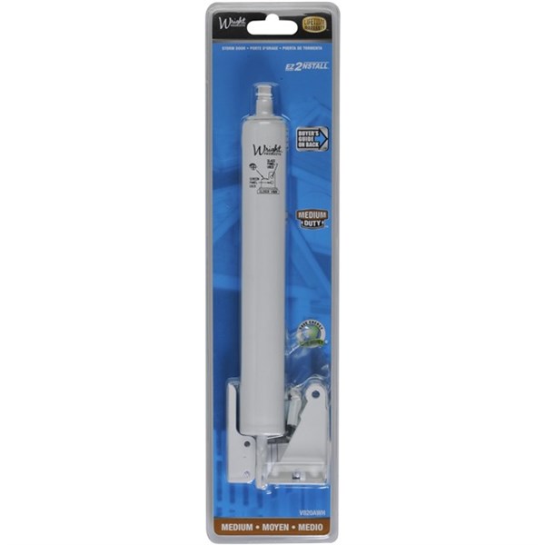 Wright Products™ V820AWH Light Duty Pneumatic Door Closer, White Coastal