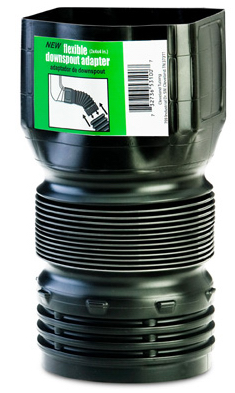 Cleveland Tubing 53102 Flexible Downspout Adapter 3" x 4" x 4"