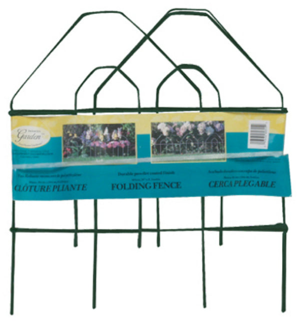 Panacea 89314 Gothic Folding Fence, Green, 18" x 8'