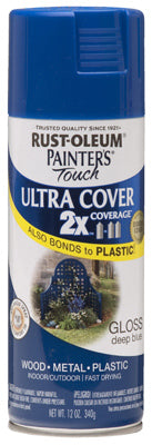 Rust-Oleum 12oz 2X Painter's Touch Ultra Cover Gloss Spray Paint Deep Blue