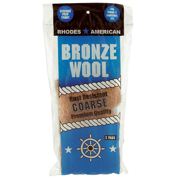 Rhodes American 123102 Coarse Grade Bronze Wool Pads, 3 Pack