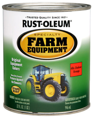 Rust-Oleum® Farm Equipment Bright Enamel Paint, 1 Qt, Allis Chalmers Orange