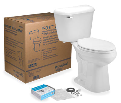 Mansfield 137CTK Pro-Fit 3 Complete Toilet In Box Kit, White
