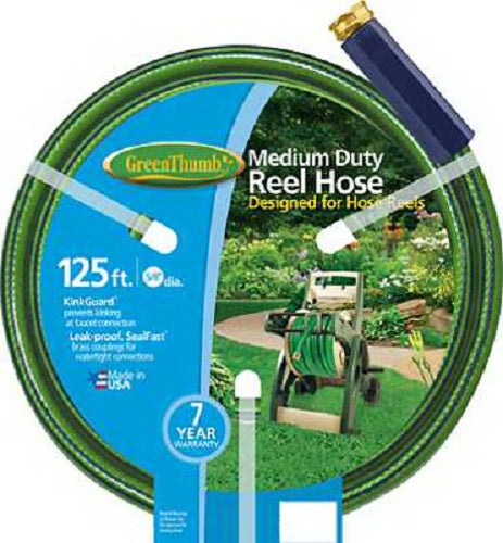 Green Thumb 8501-125 Medium Duty Reel Hose, 5/8" x 125'