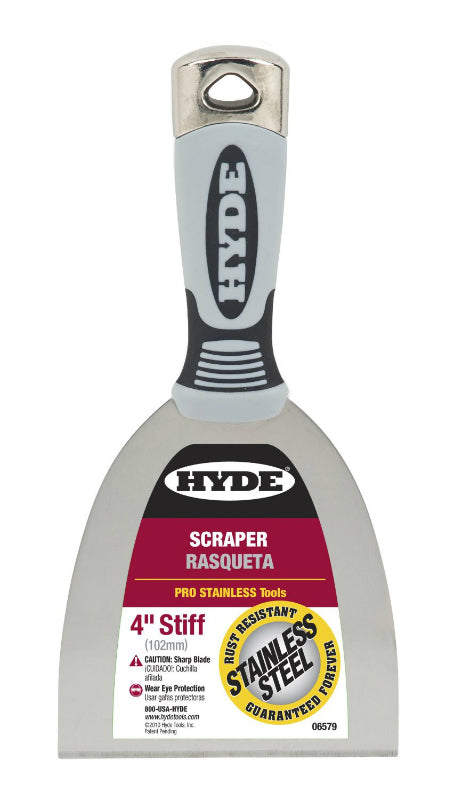 Hyde® 06579 Stiff Pro Stainless Scraper, 4"