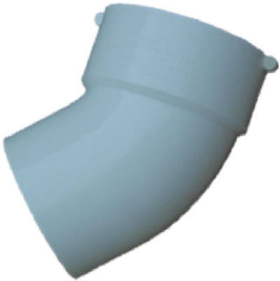 Genova S42730 Styrene 45-Degree Street Elbow Spigot x Hub, 3"