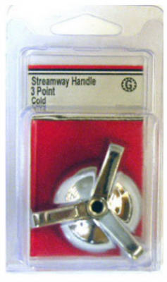 Lasco HC-138 Streamway 3 Point Metal Faucet Handle, Chrome