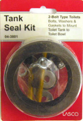 Lasco 04-3801 Toilet Tank To Bowl Bolt Kit & Gasket, Brass