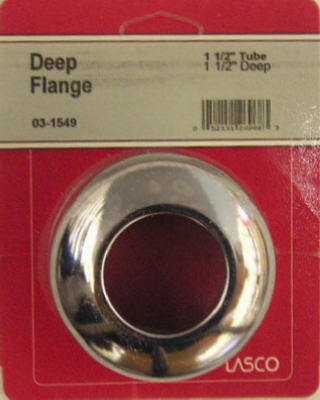 Lasco 03-1549 Tubular Sure Grip Box Flange, 1-1/2" x 3", Chrome Plated