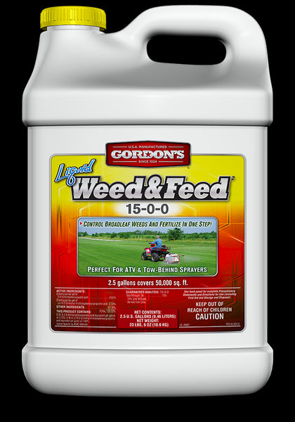 Gordon's® 7311122 Liquid Weed & Feed Concentrate, 15-0-0, 2.5 Gallon