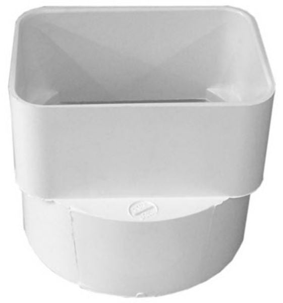 Genova 45344 PVC Sewer & Drain Downspout Adapter, 3" x 4" x 4"