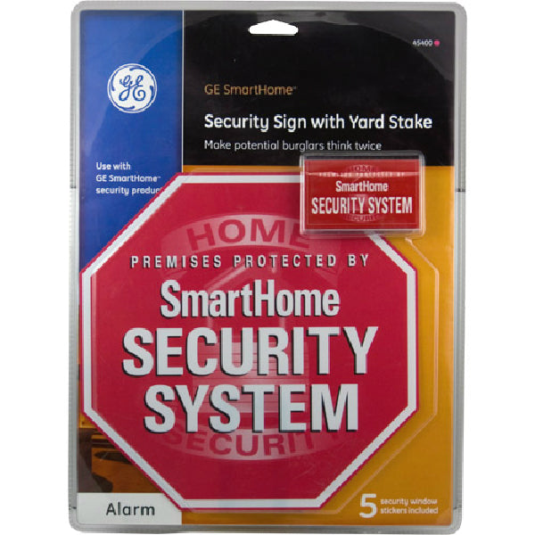 GE 45400 Yard Stake Security Sign