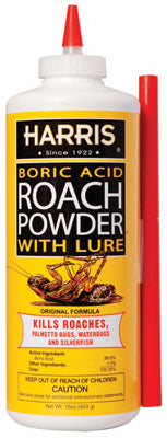 Harris HRP-16 Boric Acid Roach Killer Powder, 16 Oz