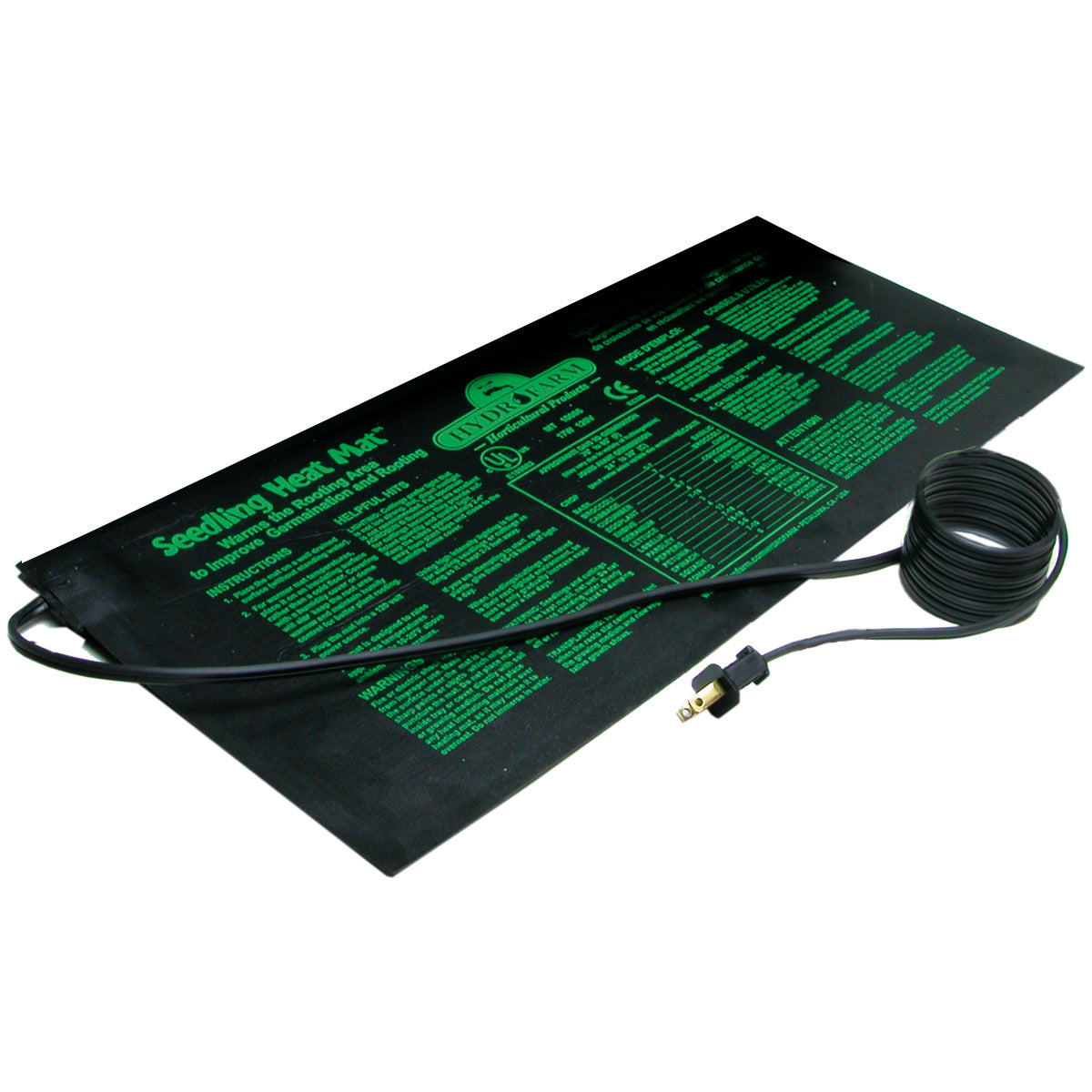 Hydrofarm® MT10006 Seedling Heat Mat, 9" x 19.5", 17W, 120V