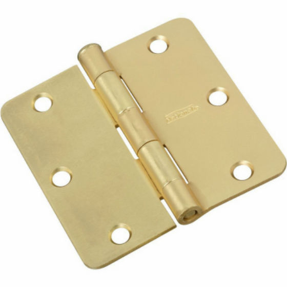 National Hardware® N830-333 Door Hinge, 1/4" Round Corner, 3.5", 3-Pack
