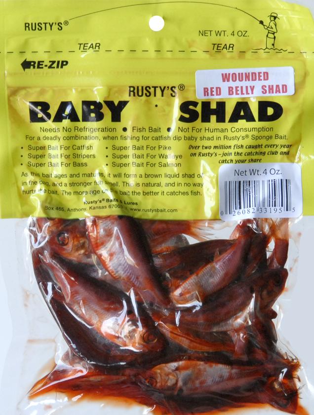 Rusty's 33195 Wounded RB Shad Fishing Lure, 4 Oz