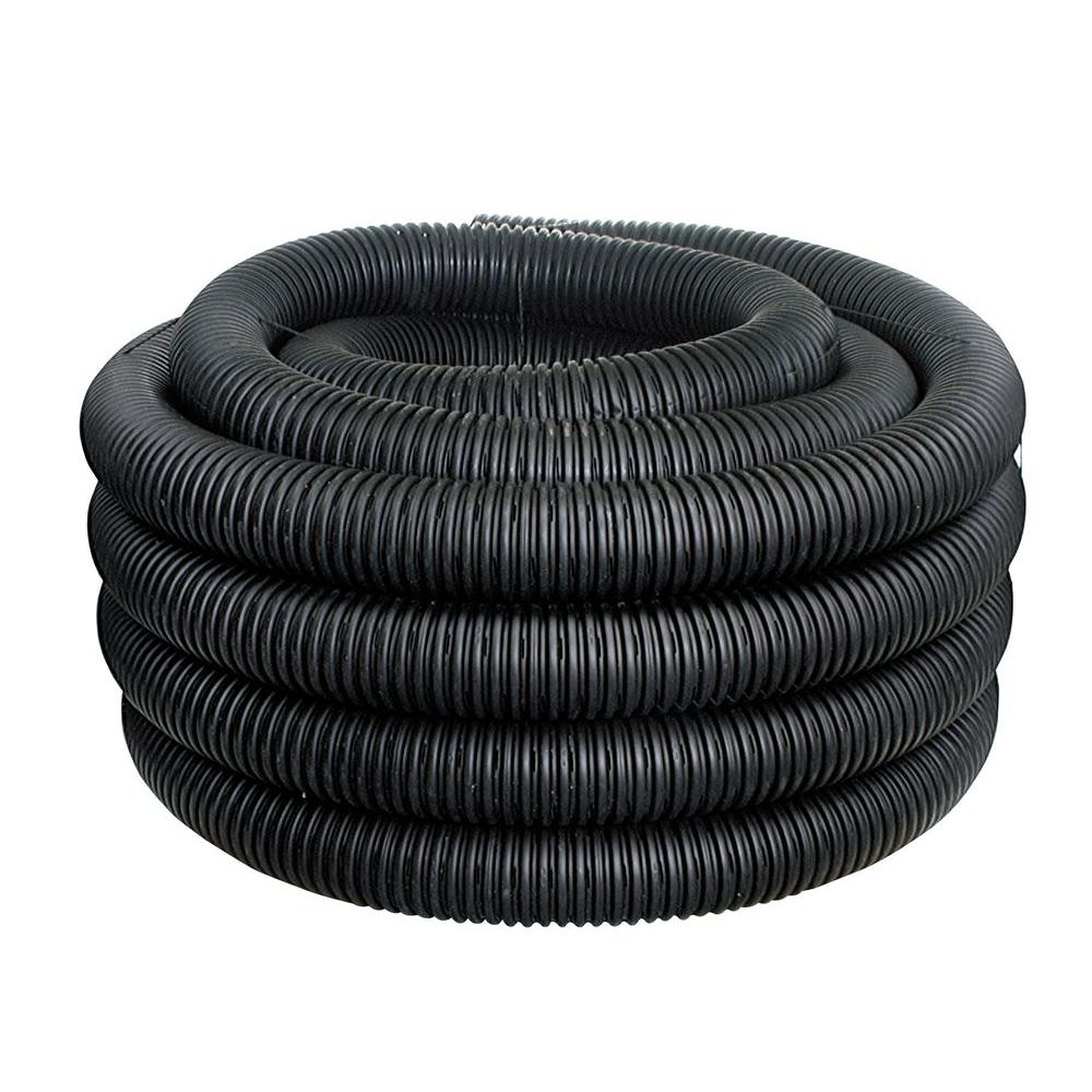 ADS® 04040010 Single Wall Corrugated HDPE Perforated Drainage Pipe, 4" x 10'
