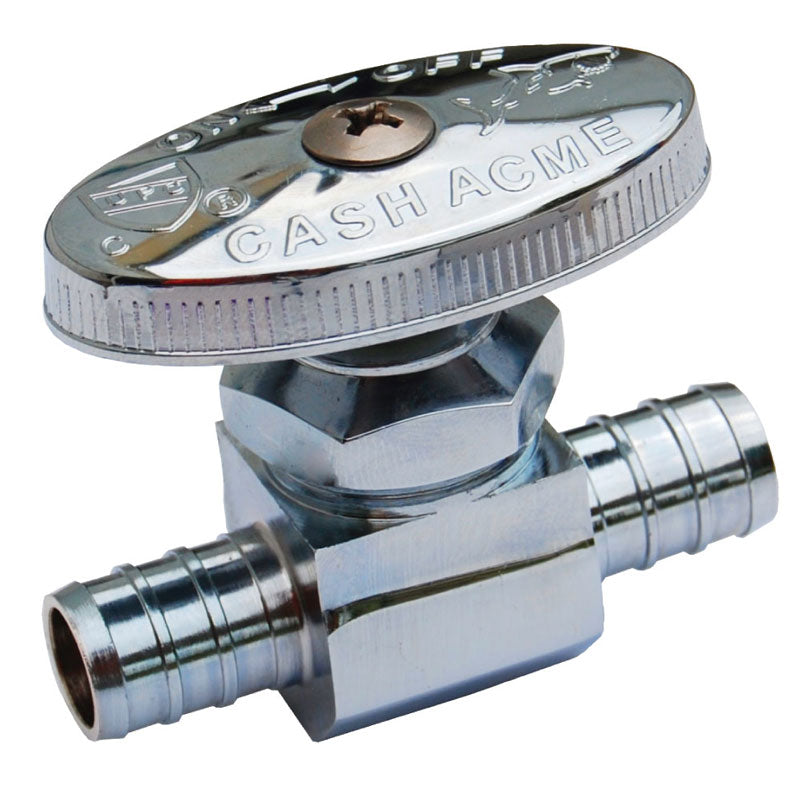 SharkBite® 23063LF Pex Chrome Plated Straight Stop, 1/2" x 1/2" Barb Insert