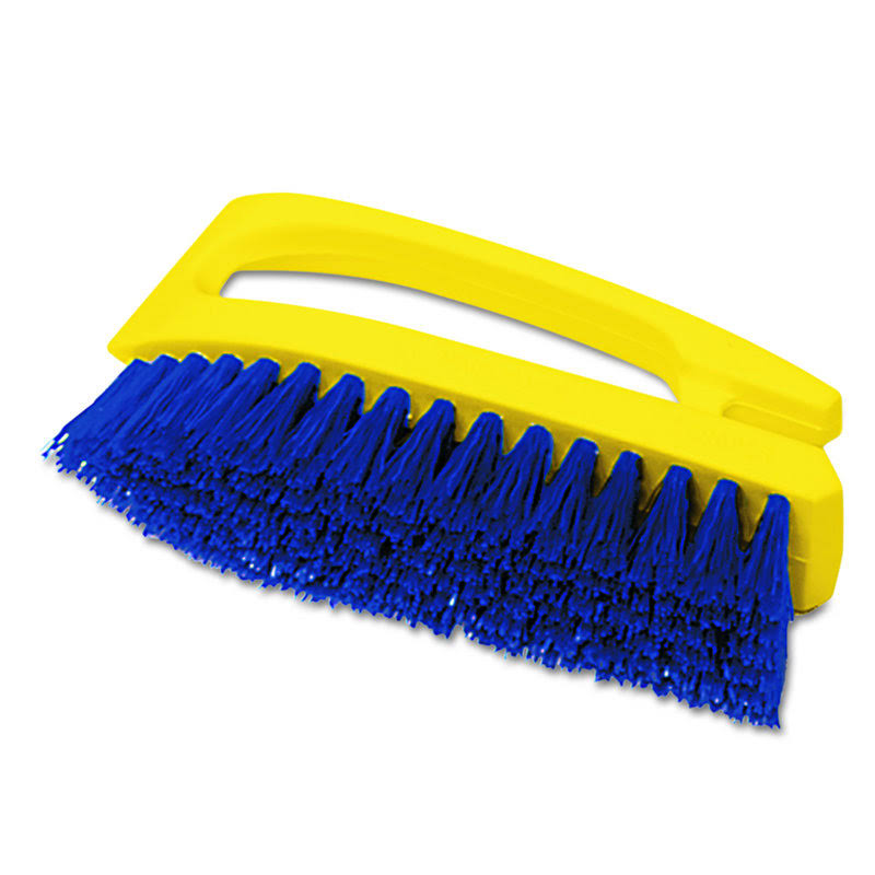 Rubbermaid® FG648200COBLT Iron-Shaped Handle Scrub Brush, Cobalt, 6"