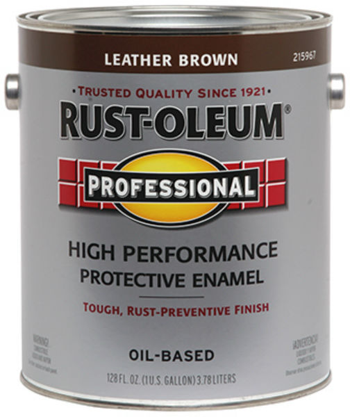Rust-Oleum® 215967 High Performance Oil-Based Protective Enamel, Leather Brown, 1 Gal