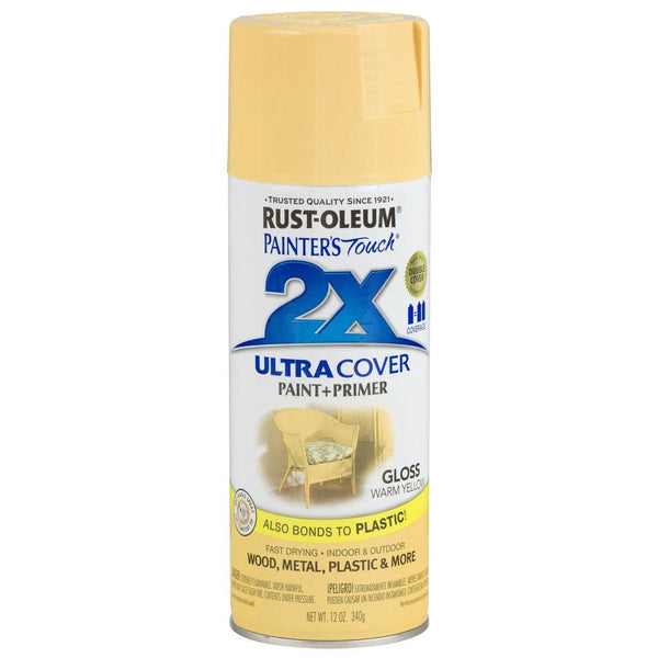 Rust-Oleum® 249091 Painter's Touch® 2X Spray Paint, Gloss Warm Yellow, 12 Oz