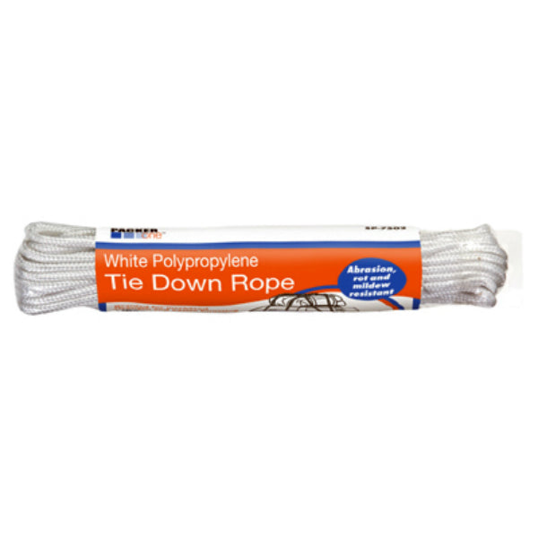 Schwarz Supply Source 215526 0.21 x 50 in. Poly Tie Down Rope White