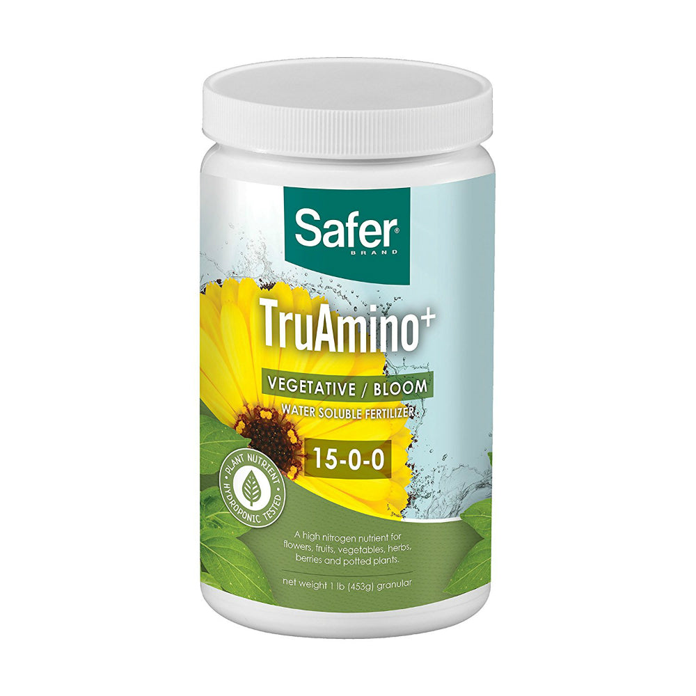 Safer N242 TruAmino+ Hydroponic Nitrogen Nutrient Fertilizer, 15-0-0, 1 Lbs