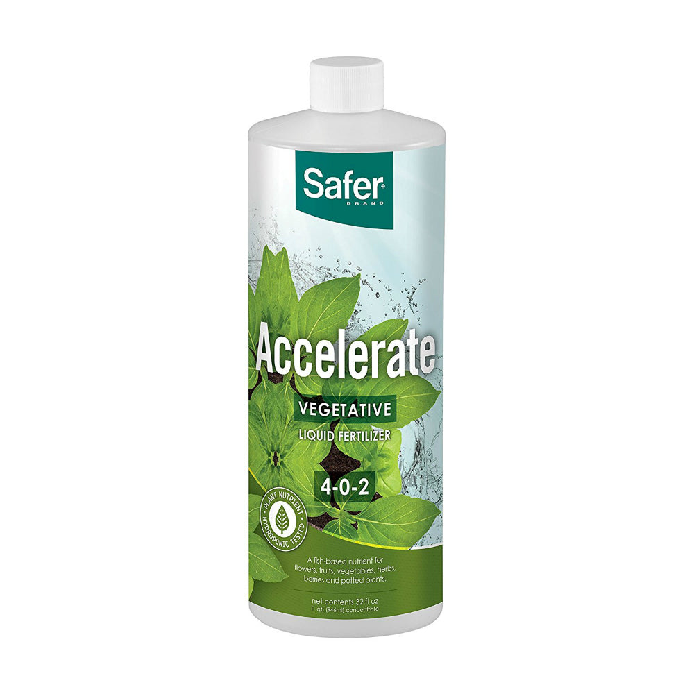 Safer® N212 Accelerate Hydroponic Liquid Plant Nutrient Fertilizer, 4-0-2, 32 Oz