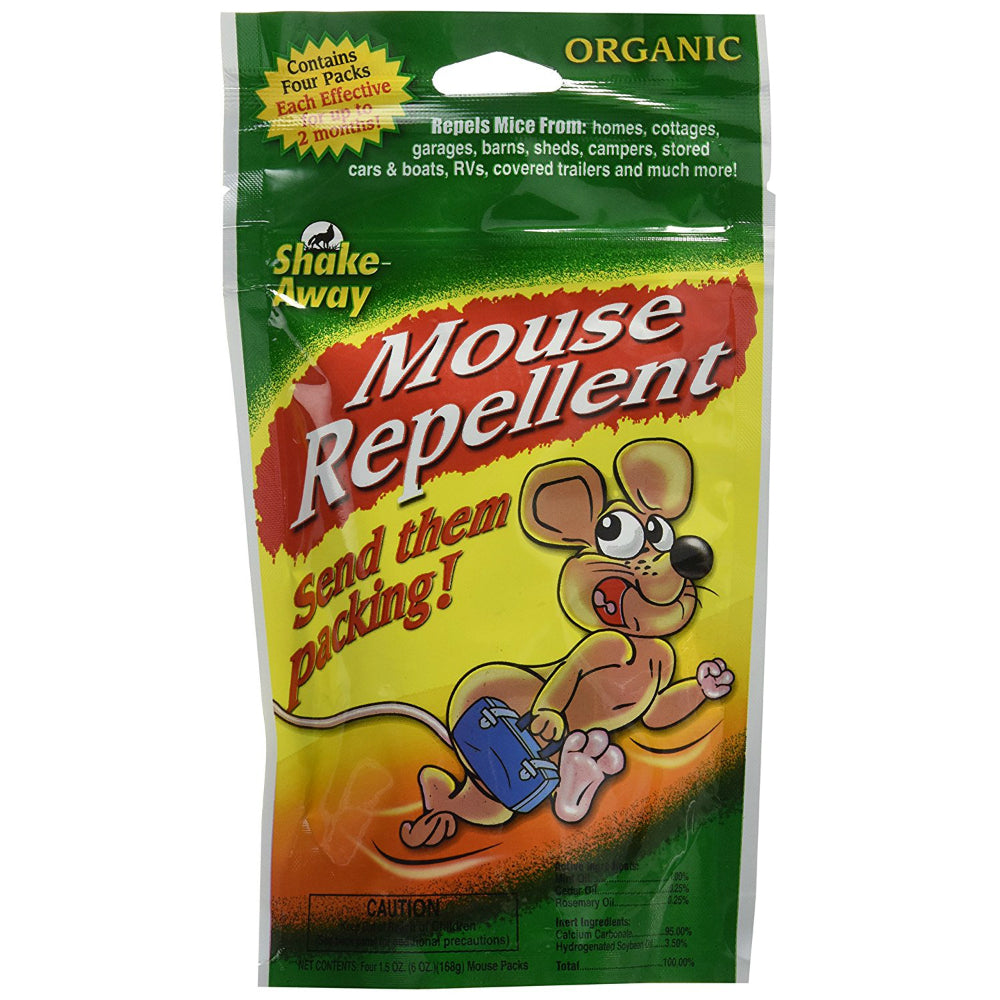 Shake-Away® 4152424 Organic Mouse Repellent Packs, Ready-To-Use, 4-Pack